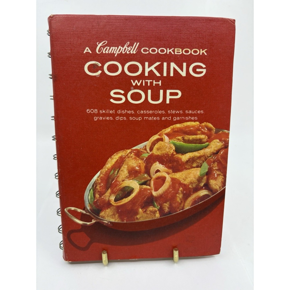 Vintage Campbell's Cookbook Cooking with Soup 1970s Spiral Hardcover 608 Recipes